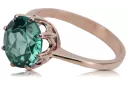 Klasikinis žiedas "Vintage Emerald" originalus 14k rožinio aukso vynas "vrc157r